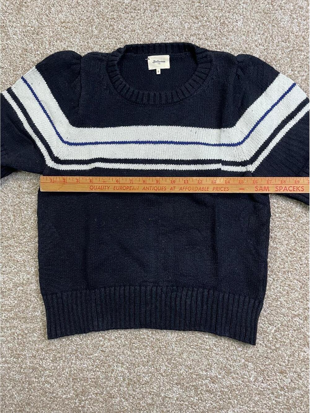 Italian Bellerose Kid Mohair Boucle Knit Sweater Size 2 Blue - Picture 3 of 6